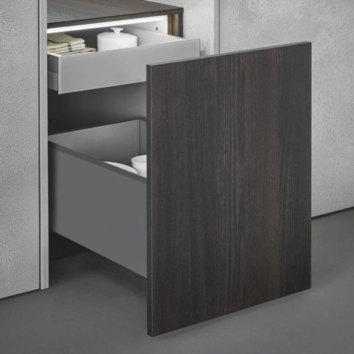 VERBOX Cajón H84 Extracción Total Acabado Antracita Medida 450 para Cocina y Muebles