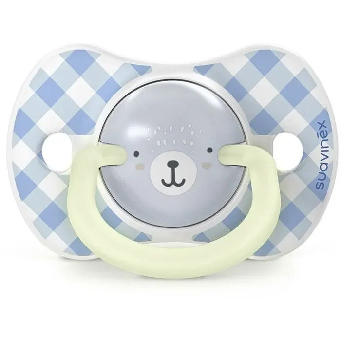 Suavinex SUA8426420904681 Chupete Simétrico Night&Day Wild&Free SX Pro - Paquete de 2 unidades - 0 a 6 meses - Azul