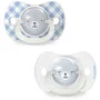 Suavinex SUA8426420904681 Chupete Simétrico Night&Day Wild&Free SX Pro - Paquete de 2 unidades - 0 a 6 meses - Azul