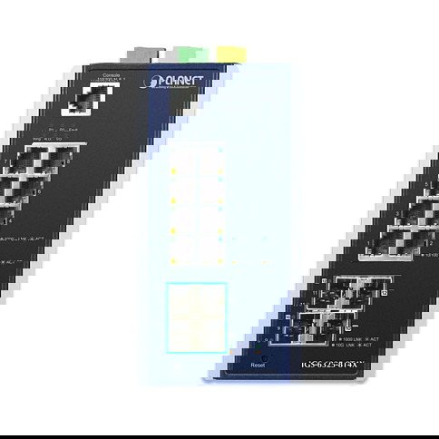PLANET IGS-6325-8T4X Switch Industrial L3 Gestionado con 8 Puertos Gigabit Ethernet + 4 Puertos SFP+ 10G, Montaje en Pared o Rail DIN