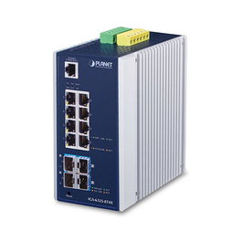PLANET IGS-6325-8T4X Switch Industrial L3 Gestionado con 8 Puertos Gigabit Ethernet + 4 Puertos SFP+ 10G, Montaje en Pared o Rail DIN