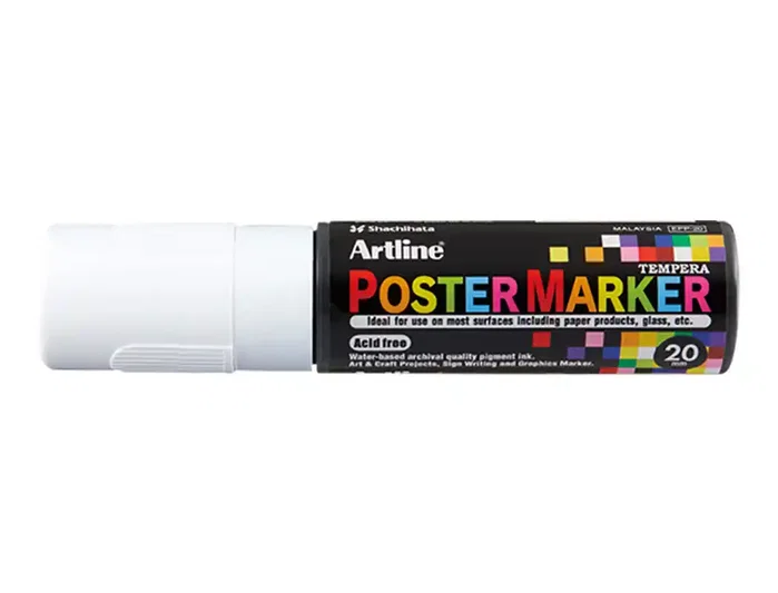 Artline Poster Marker EPP-20 punta rectangular 20 mm blanco Artline Poster Marker EPP-20 punta rectangular 20 mm blanco