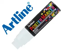 Artline Rotulador Poster Marker EPP-20 Punta Rectangular 20 mm Color Blanco para Carteleria