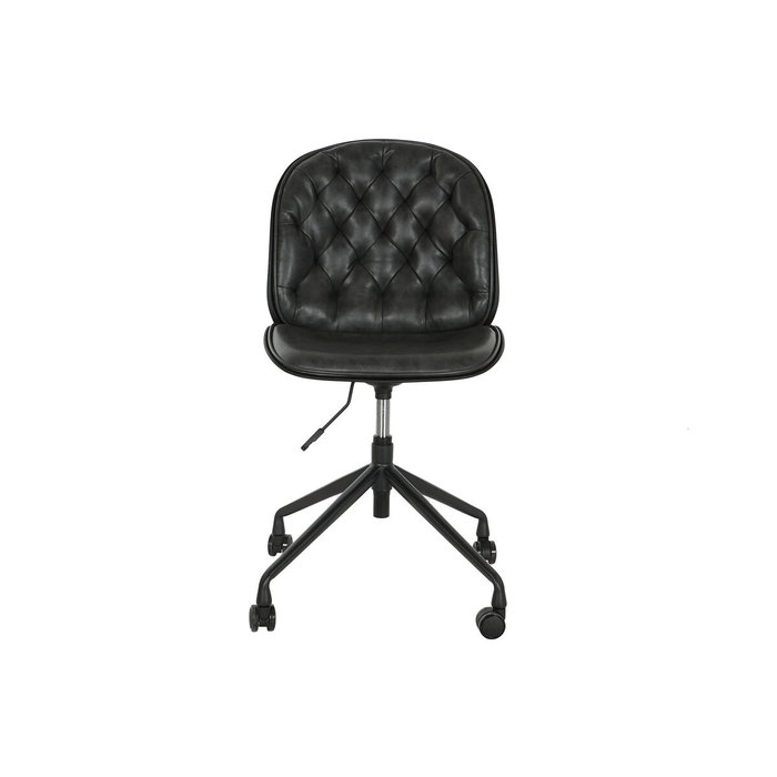 DKD Home Decor Silla con Ruedas Ajustable Negra y Gris Oscuro DKD Home Decor Silla con Ruedas Ajustable Negra y Gris Oscuro