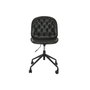 DKD Home Decor Silla con Ruedas Ajustable Negra y Gris Oscuro