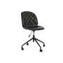 DKD Home Decor Silla con Ruedas Ajustable Negra y Gris Oscuro