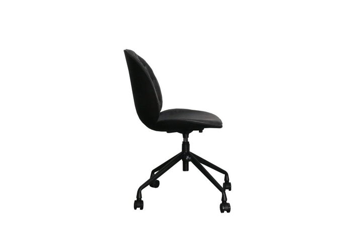 DKD Home Decor Silla con Ruedas Ajustable Negra y Gris Oscuro