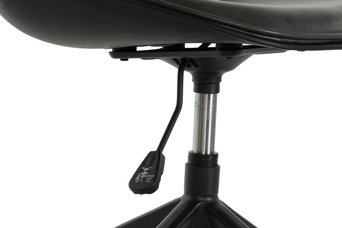 DKD Home Decor Silla Vintage Negra Gris Oscuro 57.5 x 83 x 47.5 cm con Ruedas Ajustable