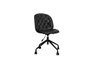 DKD Home Decor Silla con Ruedas Ajustable Negra y Gris Oscuro