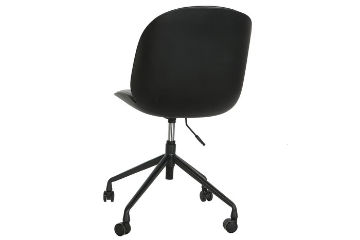 DKD Home Decor Silla Vintage Negra Gris Oscuro 57.5 x 83 x 47.5 cm con Ruedas Ajustable