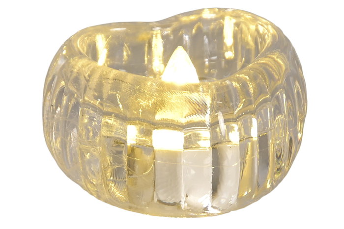 DKD Home Decor Decoracion Luminosa Basicos Transparente 5 x 3 x 6 cm (12 Unidades) Led Plastico Corazon