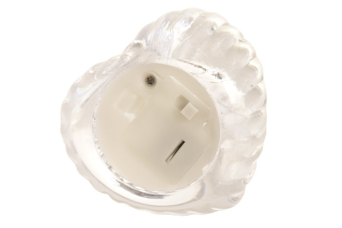 DKD Home Decor Decoracion Luminosa Basicos Transparente 5 x 3 x 6 cm (12 Unidades) Led Plastico Corazon