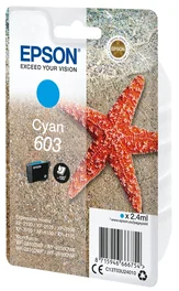 Epson Cartucho de Tinta 603 Cian Rendimiento Estándar C13T03U24020