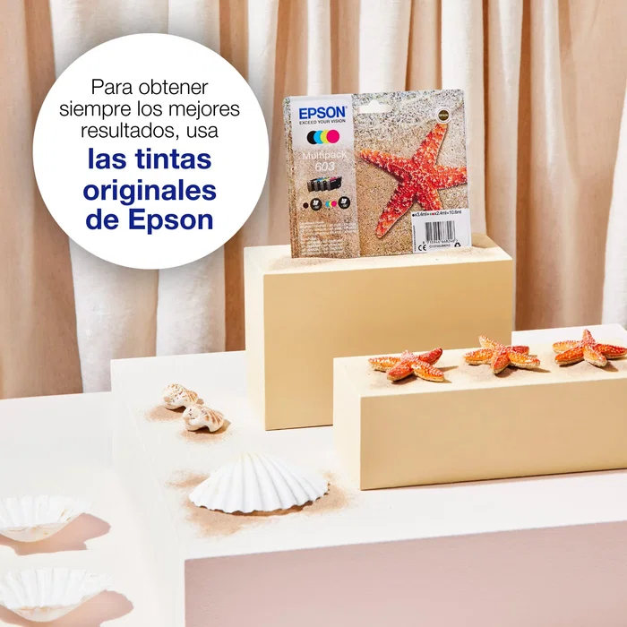 Epson Cartucho de Tinta 603 Cian Rendimiento Estándar C13T03U24020