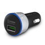 SAVIO Alimentador USB para coche SA-06/B con doble puerto USB A