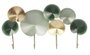 DKD Home Decor Perchero de Pared Nenufar Verde Menta y Dorado