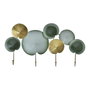 DKD Home Decor Perchero de Pared Nenufar Verde Menta y Dorado