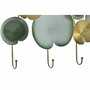 DKD Home Decor Perchero de Pared Nenufar Verde Menta y Dorado
