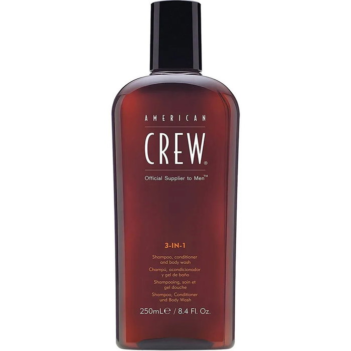 American Crew 3 en 1 Champú, Acondicionador y Gel de Ducha Refurbished 250 ml American Crew 3 en 1 Champú, Acondicionador y Gel de Ducha Refurbished 250 ml