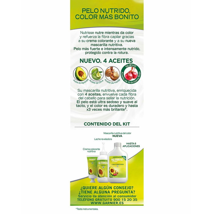 Garnier Nutrisse Crème Coloración Permanente 6.41-marrón intenso (3 u)平衡