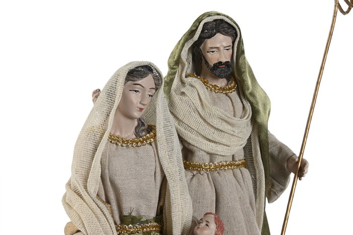 DKD Home Decor Nacimiento Navidad Moderna Beige Verde 24 x 40 x 27 cm