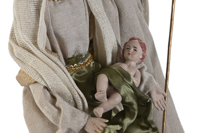 DKD Home Decor Nacimiento Navidad Moderna Beige Verde 24 x 40 x 27 cm