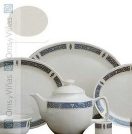 Steelite Fuente Oval Marina Azul 30 cm (Set de 12)
