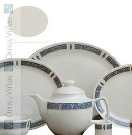 STEELITE Fuente Oval Marina Azul 30 cm para Vajilla, Colección Marina (Set de 12)