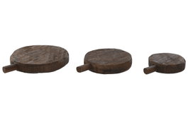 DKD Home Decor Set de 3 Tablas de Cortar de Acacia Natural