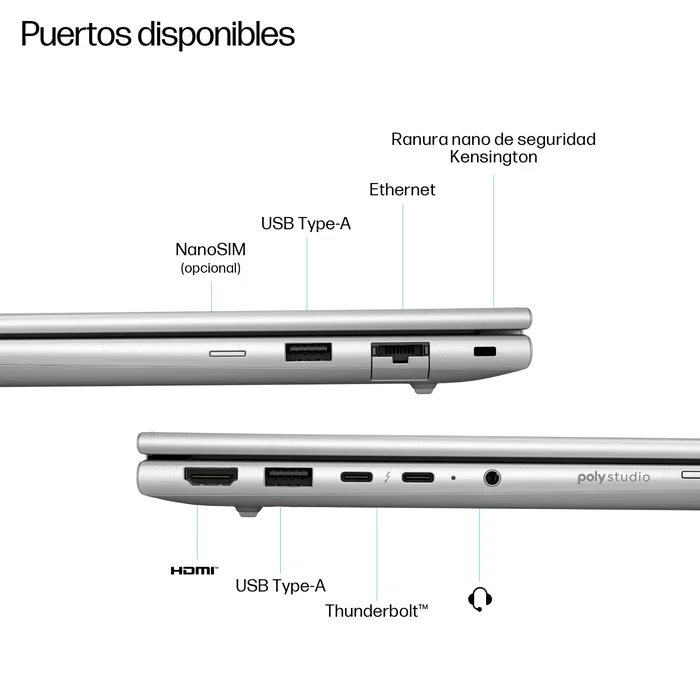 HP EliteBook 6 G1i Intel Core Ultra 5 225U 16 GB 512 GB SSD 16 pulg WUXGA Plata