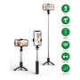 4smarts Handy Stativ mit Wireless-Fernauslöser 541636 - Trípode para Smartphone Telescópico 73 cm, Negro, 360 grados, con Mando Bluetooth a 10 m