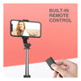 4smarts Handy Stativ mit Wireless-Fernauslöser 541636 - Trípode para Smartphone Telescópico 73 cm, Negro, 360 grados, con Mando Bluetooth a 10 m