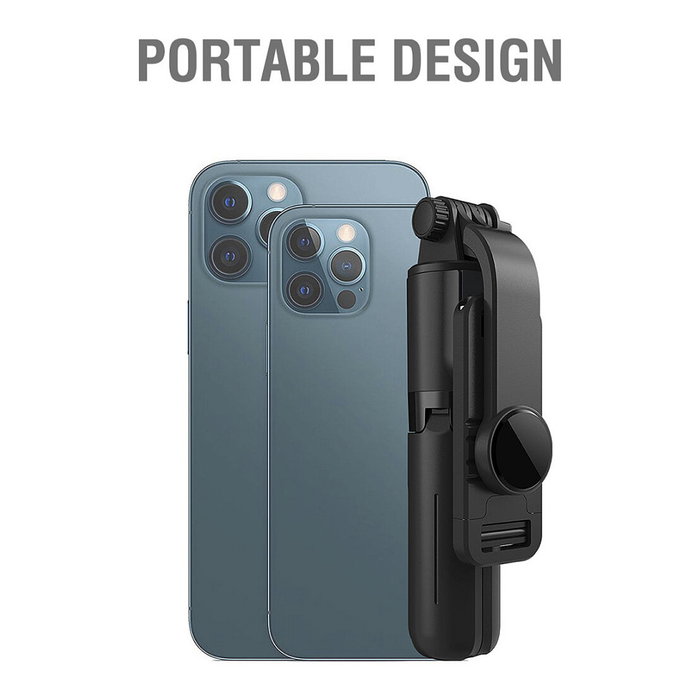 4smarts Handy Stativ mit Wireless-Fernauslöser 541636 - Trípode para Smartphone Telescópico 73 cm, Negro, 360 grados, con Mando Bluetooth a 10 m