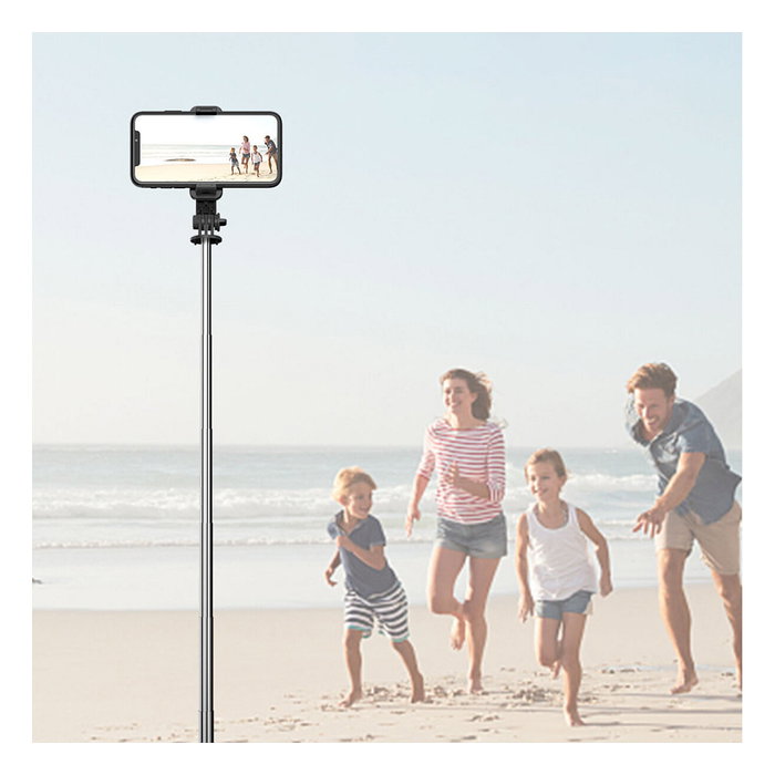 4smarts Handy Stativ mit Wireless-Fernauslöser 541636 - Trípode para Smartphone Telescópico 73 cm, Negro, 360 grados, con Mando Bluetooth a 10 m