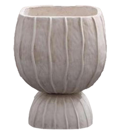 DKD Home Decor Macetero de Fibra Arcilla Desgastado Crudo 35x35x45