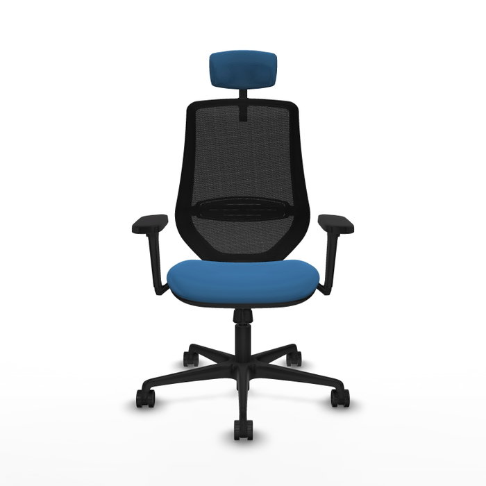 PIQUERAS Y CRESPO Silla de oficina Mardos con mecanismo Sincro, Azul claro y Negro