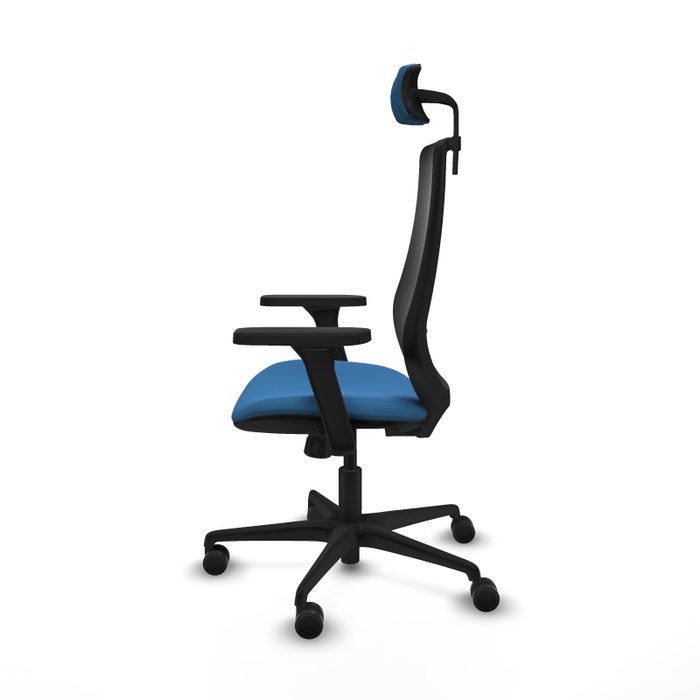 PIQUERAS Y CRESPO Silla de oficina Mardos con mecanismo Sincro, Azul claro y Negro
