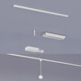 Philips Riel de Extensión Easylink 1 m Blanco, Sistema de Carril en H 3 Cables, Máx 1800W, 100x3.3x1.7 cm, Aluminio, Incluye Elementos de Fijación