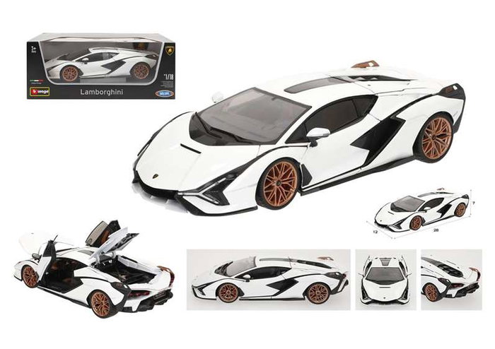 Burago Lamborghini Sian FKP 37 Blanco Escala 1:18 Burago Lamborghini Sian FKP 37 Blanco Escala 1:18