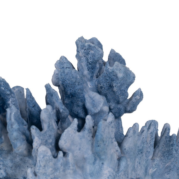 Figura Coral Azul Resina Decoración 29 X 20 X 21 cm