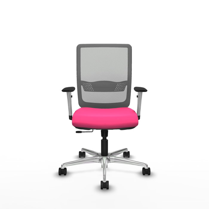 PIQUERAS Y CRESPO Silla de oficina Haches con mecanismo Sincro/Traslack, Rosa y Gris PIQUERAS Y CRESPO Silla de oficina Haches con mecanismo Sincro/Traslack, Rosa y Gris