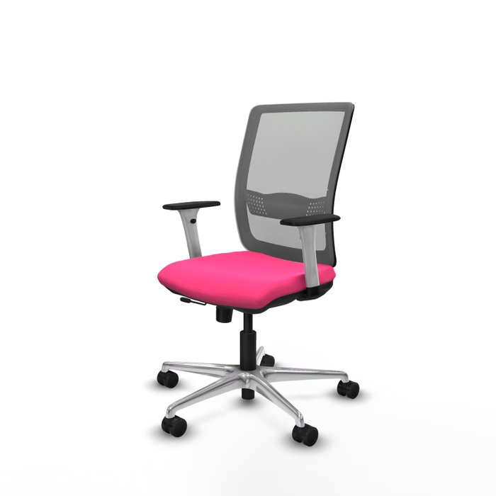 PIQUERAS Y CRESPO Silla de oficina Haches con mecanismo Sincro/Traslack, Rosa y Gris PIQUERAS Y CRESPO Silla de oficina Haches con mecanismo Sincro/Traslack, Rosa y Gris
