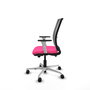 PIQUERAS Y CRESPO Silla de oficina Haches con mecanismo Sincro/Traslack, Rosa y Gris