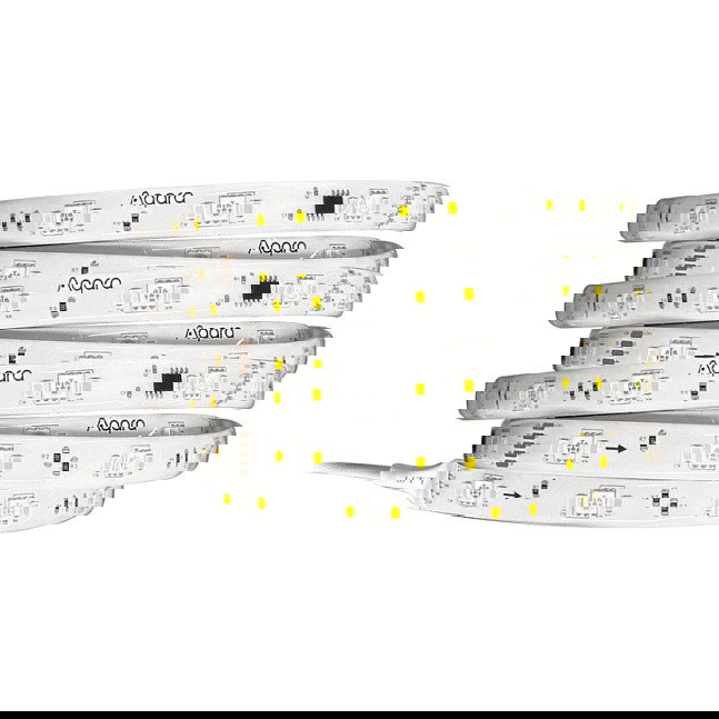 Aqara LED Strip T1 Extension de 1 metro, Tira LED Universal para Interior y Exterior, Blanco, IP44, RGB Multicolor, Regulable, con Adaptador AC