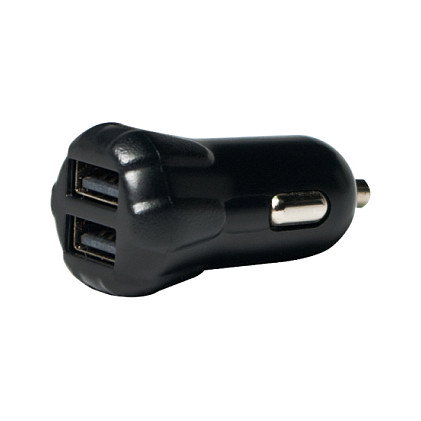 LogiLink Conjunto de cargador USB para coche con 2 puertos y soporte