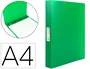 Liderpapel Carpeta de 4 anillas 25 mm Verde manzana