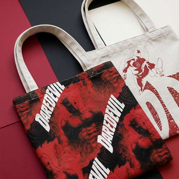 Cerdá Bolsa Shopping Daredevil Diseño 1-Diseño 2 Blanco