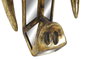 DKD Home Decor Decoración de Pared Elefante Dorado con Espejo