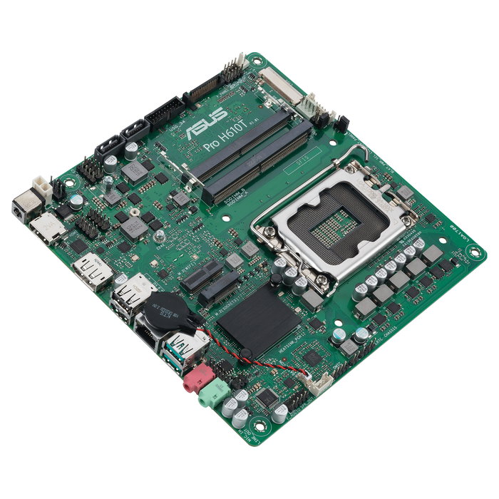 ASUS PRO H610T-CSM Placa base Intel LGA 1700 Thin Mini-ITX, soporte para procesadores Intel Core i9/i7/i5/i3, Celeron, Pentium Gold, DDR5 64 GB
