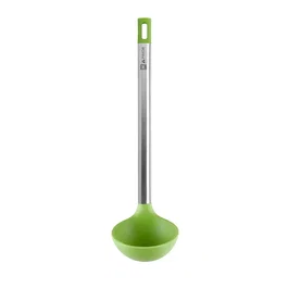 BRA Cucharón verde acero inoxidable 18/10 - A197008 - Ø32cm - 350mm - Apto lavavajillas